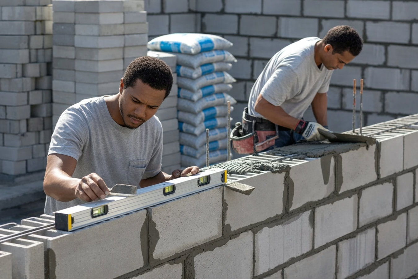 Foundation block wall installation